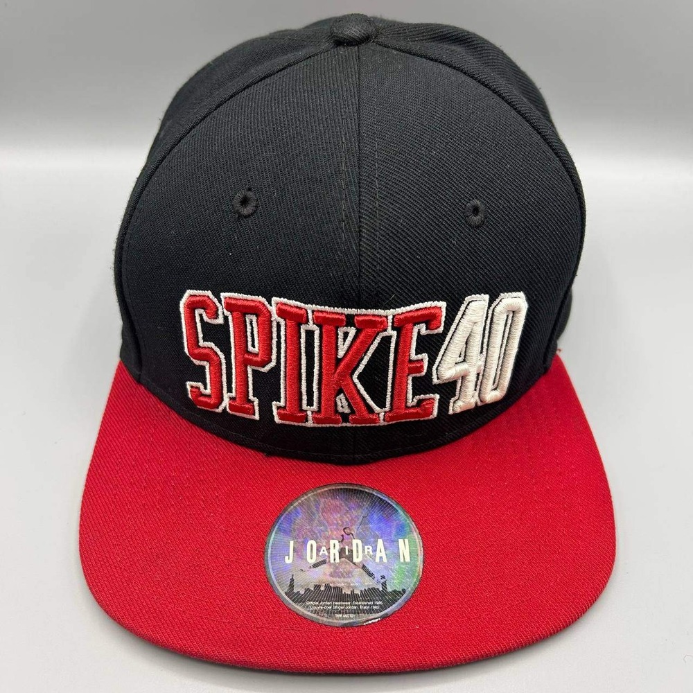 Air Jordan Hat Men Black Red Embroidered Jumpman Spike 40 Snap Back Cap‎